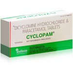 Cyclopam (Dicyclomine + Paracetamol 20mg/500 mg)